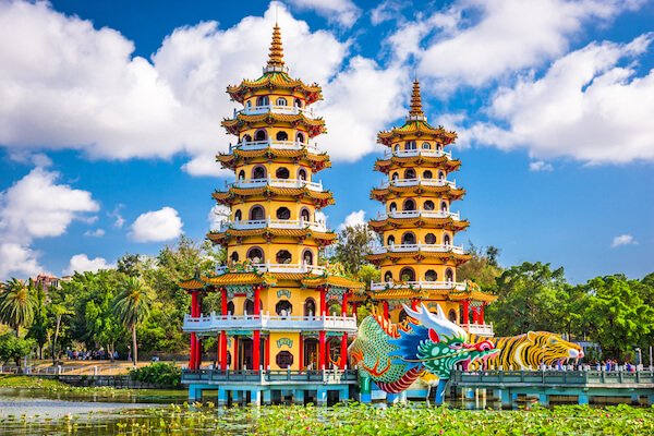 Lotus Pond in Khaosiung in Taiwan