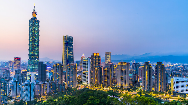 Taipei 101 and Skyline of Taipei, capital of Taiwan