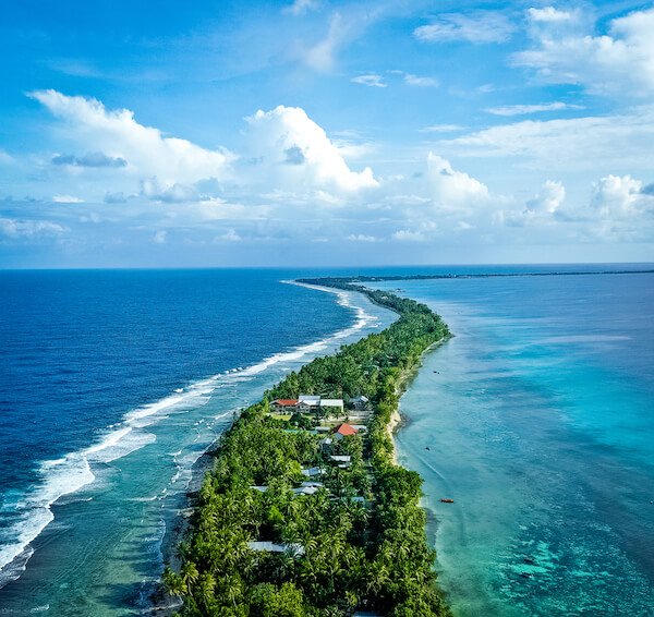 Tuvalu aerial - Flying over Tuvalu