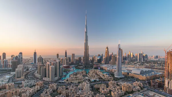 Dubai skyline with Burj Khalifa