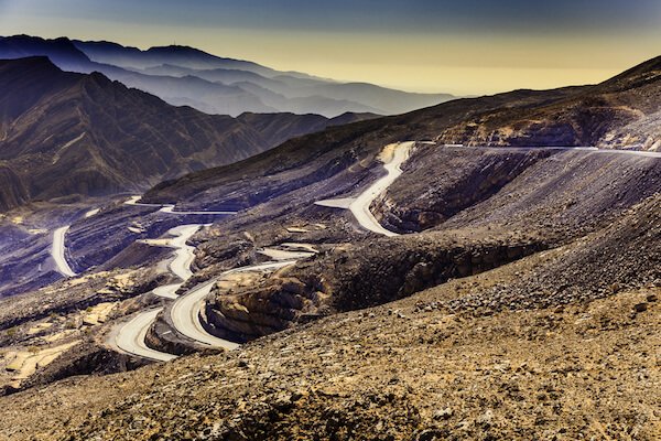 Jebel Jais mountain between Oman and UAE