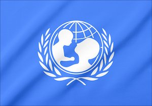Blue Unicef flag