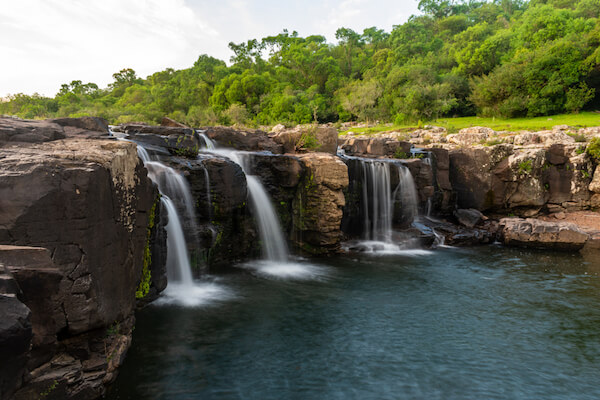 Waterfalls in Lunarejo Valley in Uruguay