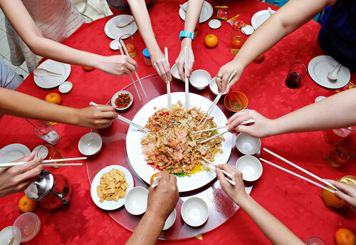 Yusheng - good luck food for Chinese New Year